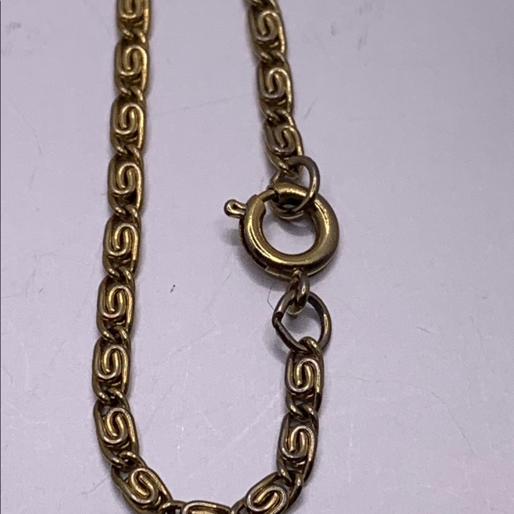 ♥️SALE! 3for$15 Vintage Sand Dollar Pendant Necklace with Greek Key Chain 24” - Picture 4 of 5